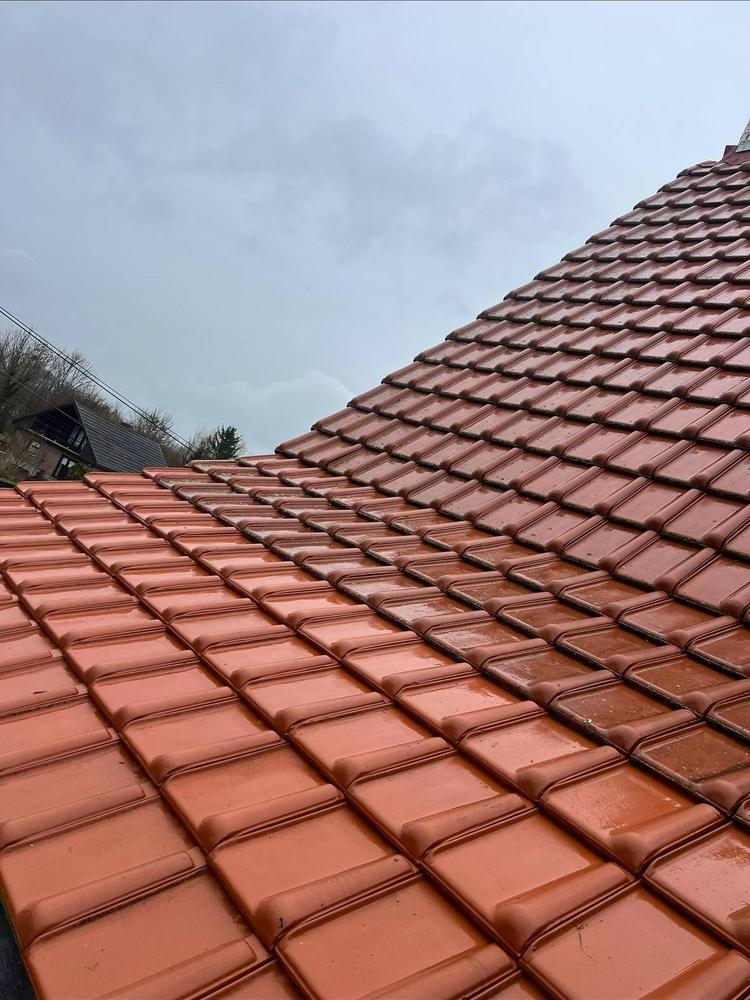 Toiture en tuiles terminée
