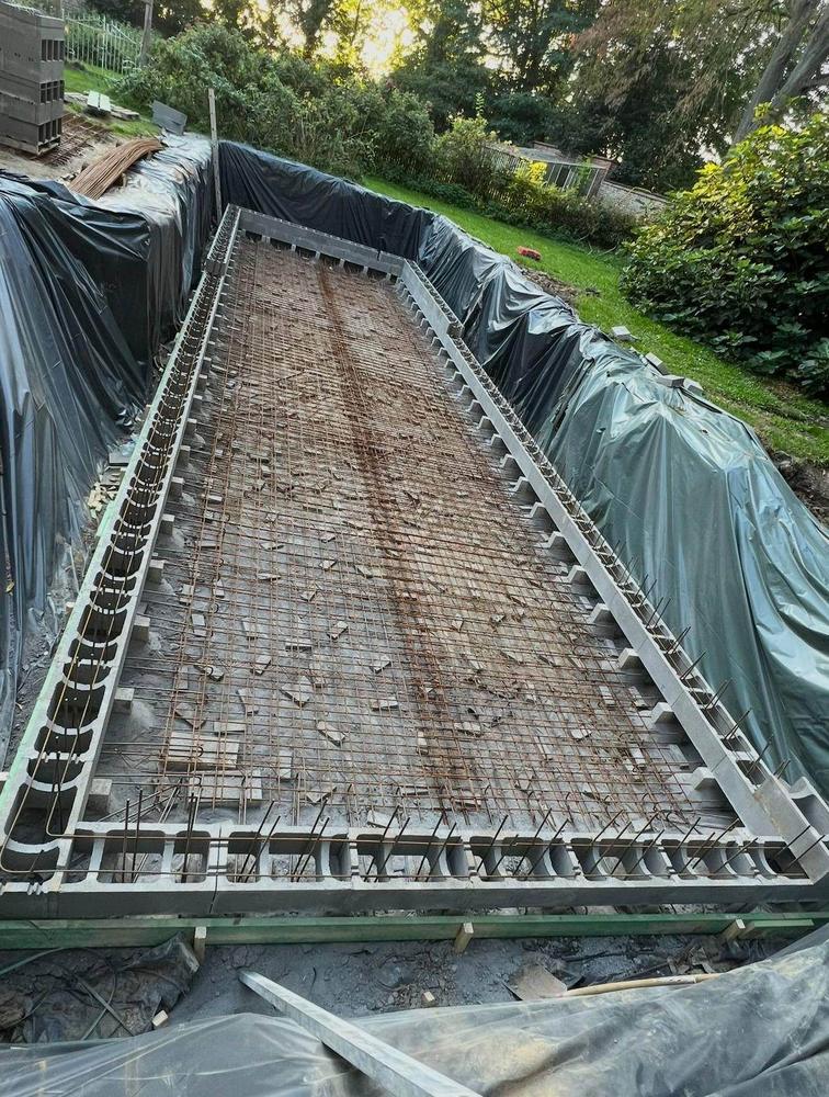 Ferraillage du radier de la piscine